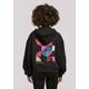 Kapuzenpullover F4NT4STIC "Abstrakt", Damen, Gr. XS, schwarz, Obermaterial: 100% Baumwolle, casual, oversize, Langarm, Pullover, Print