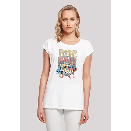 „T-Shirt F4NT4STIC „“DC Comics Superhelden Wonder Woman Femme Power““ Gr. S, weiß Damen Shirts Jersey Print“