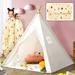 Wayfair Samples Indoor Polyester Triangular Play Tent w/ Carrying Bag Polyester in Pink/White | 61 H x 47 W x 47 D in