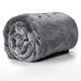 Mercer41 Reversible Mink Faux Plush Fur Fleece Blanket Microfiber/Fleece/Microfiber/Fleece in Gray | 80 H x 60 W in | Wayfair