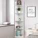 Millwood Pines Arann 5-Tier Corner Bookshelf - 63" Tall Free-Standing Corner Bookcase Wood in White | 62.99 H x 15.3 W in | Wayfair