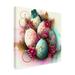 The Holiday Aisle® Kremena Easter Eggs On Canvas by Sasha Print Canvas, Cotton in Blue/Pink/White | 14 H x 14 W x 2 D in | Wayfair