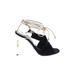 Diane von Furstenberg Heels: Black Shoes - Women's Size 6 1/2 - Open Toe