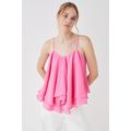 Ruffle Hem Cami Top - Pink