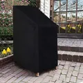 Juste de Chaise Empilable Imperméable Protection Anti UV Oxford Anti-Poussière pour le Jardin de