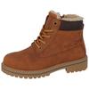 Winterboots TOM TAILOR, Kinder, Gr. 31, braun (braun, dunkelbraun), Lederimitat, Textil, sportlich, Schuhe, mit weich abgepolstertem Schaftrand