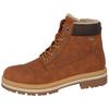 Winterboots TOM TAILOR, Herren, Gr. 45, braun (nussbraun, kombiniert), Lederimitat, Textil, sportlich, Schuhe, mit gepolstertem Schaftrand