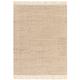 Tapis de salon en jute beige 200x290 cm