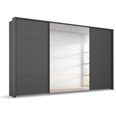Schwebetürenschrank RAUCH "Oteli", grau (graumetallic), B:323cm H:214cm T:68cm, Holzwerkstoff, Schränke, mit Mittelspiegel und Passepartout optional mit Beleuchtung Image
