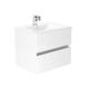 Newland 600mm Double Drawer Ceramic Basin Unit - White Gloss