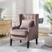 Velvet Single Person Sofa Chair - Solid Wood Legs, High Backrest, Thickened Soft Cushion, and a Pillow.