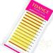 TDANCE Colorful lashes extension CC Curl 0.07mm Thickness Semi Permanent Individual Eyelash Extensions Silk Volume Lashes Professional Salon Use Mixed 8-15mm Length In One Tray (Yellow CC-0.07 8-15mm)