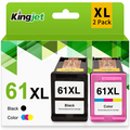 61XL Ink Cartridges for HP 61 Ink for HP 61 Black Ink for HP 61 Ink Cartridge Combo Pack for HP Envy 4500 Deskjet 1000 1056 1510 1512 1010 1055 OfficeJet 4630 Printer (Black Tri-color)