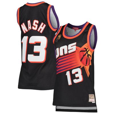 Schwarzes Mitchell & Ness Steve Nash Phoenix Suns Hardwood Classics Swingman-Trikot für Damen Image