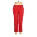 Jones New York Signature Casual Pants - Mid/Reg Rise Straight Leg Boyfriend: Red Bottoms - Women's Size 10