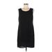 BCBGMAXAZRIA Casual Dress - Shift Scoop Neck Sleeveless: Black Solid Dresses - Women's Size 6
