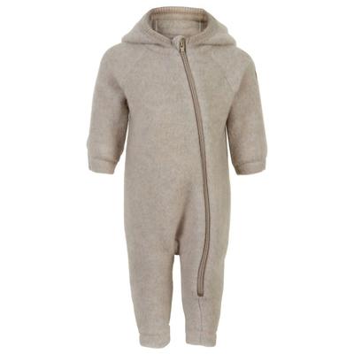 Mikk-Line - Wool Baby Suit with Ears - Overall Gr 74 grau