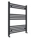 600x800mm Towel Warmer Flat, Wall Mounted Matte Anthracite Plated Steel Bathroom Towel Rail Radiator, Suitable for Central Heating, Electric and Dual Fuel
