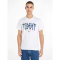 T-Shirt TOMMY JEANS "TJM REG CAMO COLLEGE TEE" Gr. XXXL, weiß (white) Herren Shirts T-Shirts