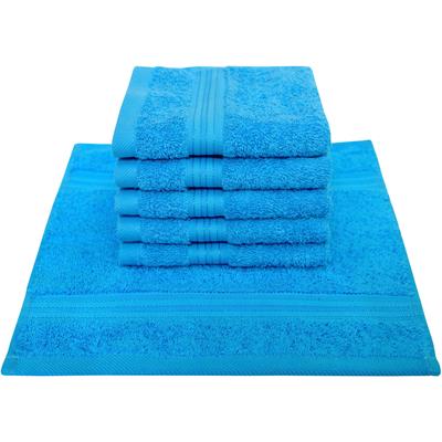 Seiftuch DYCKHOFF "Siena", blau (azur), B:30cm L:30cm, Frottier, Waschlappen, mit Bordüre Image