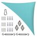 Royal Shade 20' x 20' x 28.3' Triangle Shade Sail w/ Hardware Kit in Green/Blue | 288 W x 288 D in | Wayfair RS-kit-TAPRT24-16