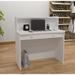 Winston Porter Keyvon 47.24" White Reception Desk w/Transaction Counter Multifunctional Front Desk Laminate/ in Brown | Wayfair