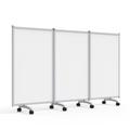 3-Panel Mobile Magnetic Whiteboard Room Divider - Luxor MB9152WW