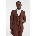 Farah Lars Tobacco Semi Plain Brown Men's Suit Jacket