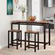 Bar Table Set, Breakfast Bar Table and Stool Set, Kitchen Counter with Bar Chairs, Industrial for Kitchen, Living Room, Party Room