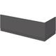 Athena Gloss Grey 1800mm Front Bath Panel with Plinth - OFF978 - Grey - Nuie