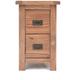 Brunswick - Bedside Table 2 Drawer Petite Dark Oak Cabinet Bedroom Furniture Nightstand - Dark Oak