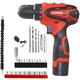 Cordless Drill Driver,Combi Drill with 29Pcs Drill Bits Set Electric Power Screwdriver w/1500mAh Battery,Led Light Working,18+1 Torque