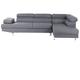 Large Sectional Upholstered Corner 5 Seater Sofa Fabric Grey Norrea - Silver