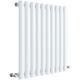 Revive Single Designer Horizontal Radiator 600mm h x 586mm w - High Gloss White - Hudson Reed