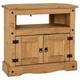 Corona Corner 2 Drawer tv Unit in Distressed Waxed Pine