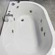 Luxury Corner Bath Whirlpool 1550 x 900mm with Jets & Light Options - Left Hand, 5 Jets