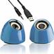 Loops - Blue 6W Portable Laptop pc Tablet Speaker Kit usb aux 2.0 Stereo Active Sound