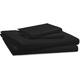 Linens Limited - Polycotton Non Iron Percale 180 Thread Count Flat Sheet, Black, Double