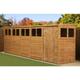 Empire Modular Pent 20x4 With Windows - Brown