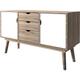 Scandi Oak 2 Door Sideboard White