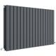 Hudson Reed - Sloane Double Designer Horizontal Radiator 600mm h x 992mm w - Anthracite