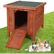 Nobleza Rabbit Hutch Outdoor, Rabbit Guinea Pig Cat wooden hide house, Bunny Cage, Pet Hutch, Small Animal House, 524342cm, 20.51716.5 inch, Natural.