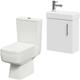 Wholesale Domestic - Nero Compact Gloss White 400mm 1 Door Wall Mounted Cloakroom Vanity Unit and Toilet Suite including Paulo Toilet - White