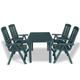 5 Piece Outdoor Dining Set Plastic Green VDTD18016