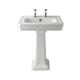 Victrion Basin with Full Pedestal 640mm Wide - 2 Tap Hole - Bayswater