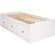 White Corona Cabin Bed Single 3ft Solid Wood Childrens 3 Drawer Storage Bed - White