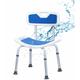 Costway - Bath Chair Shower Stool Safety Seat Bathroom Bathing Bench w/ Back Adjustable