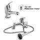 Dame Bathroom Basin Mono Mixer Tap, Bath Shower Mixer Tap & Waste Chrome