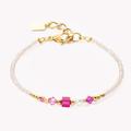 Coeur De Lion Elegance Crystals Bracelet Gold Pink Crystal Pearls