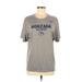 Nike Active T-Shirt: Gray Graphic Activewear - Women's Size Medium